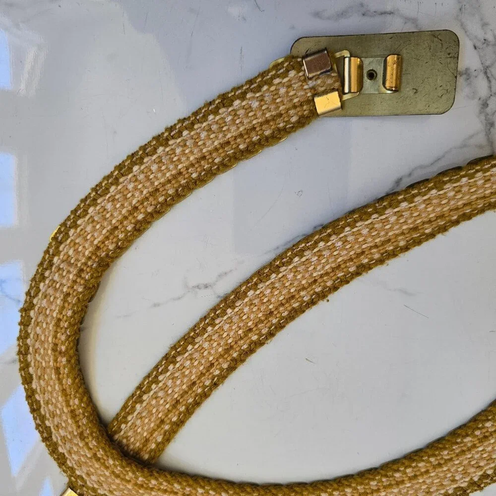 vintage 90's gold tone maximalist mini floral belt